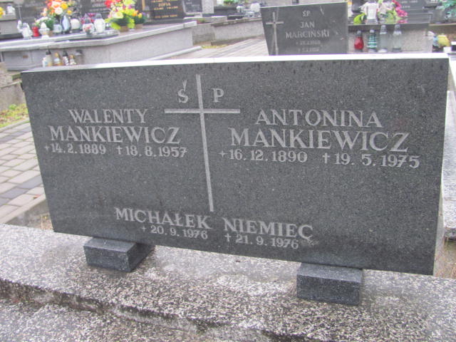 Antonina Mankiewicz 1890 Chrzanów Kościelec - Grobonet - Wyszukiwarka osób pochowanych