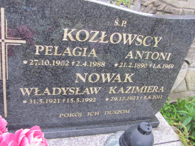 Władysław Nowak 1921 Chrzanów Kościelec - Grobonet - Wyszukiwarka osób pochowanych